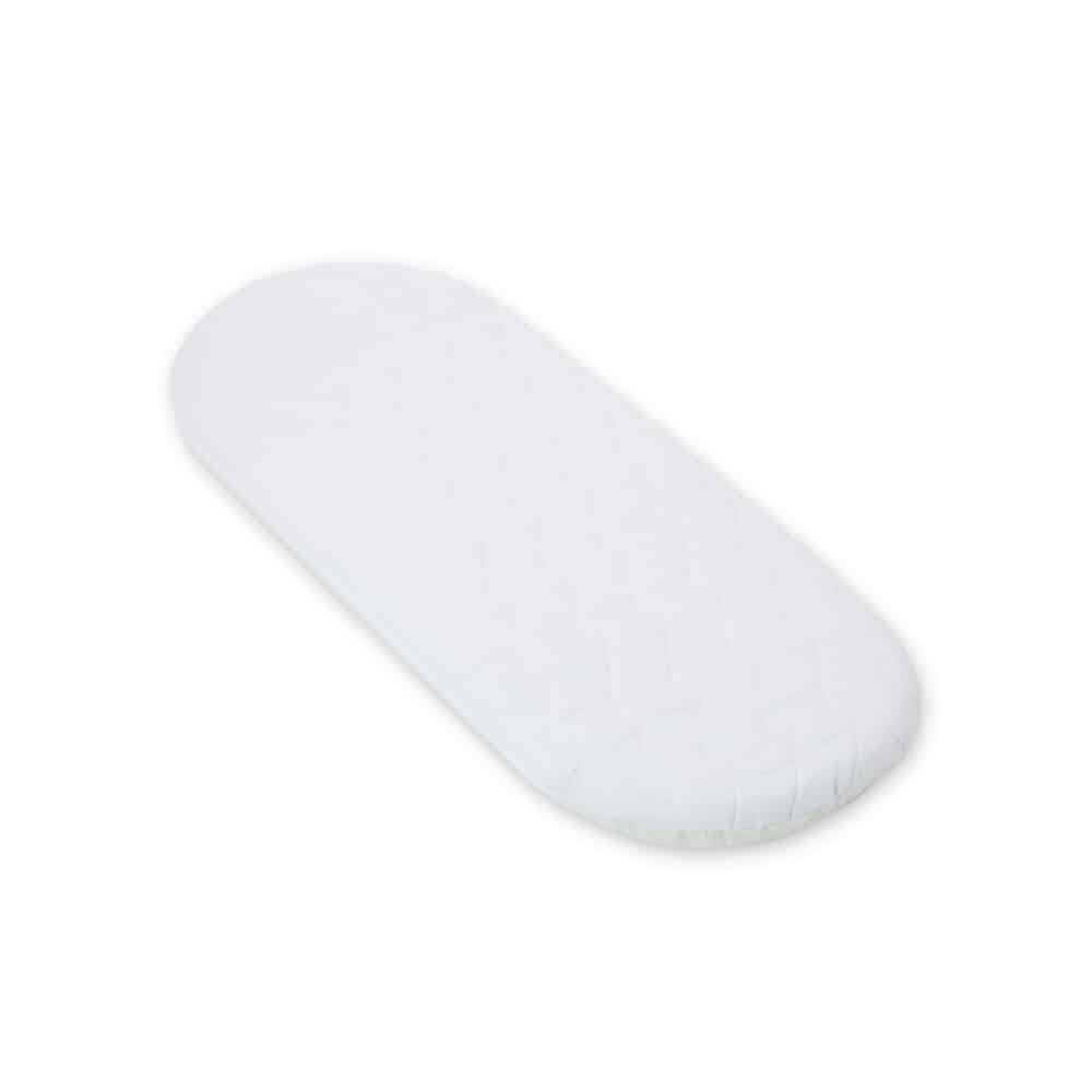 74x34x4cm Hypoallergenic Classic Foam Quilted Moses Basket and Pram Mattress Oval Shaped
