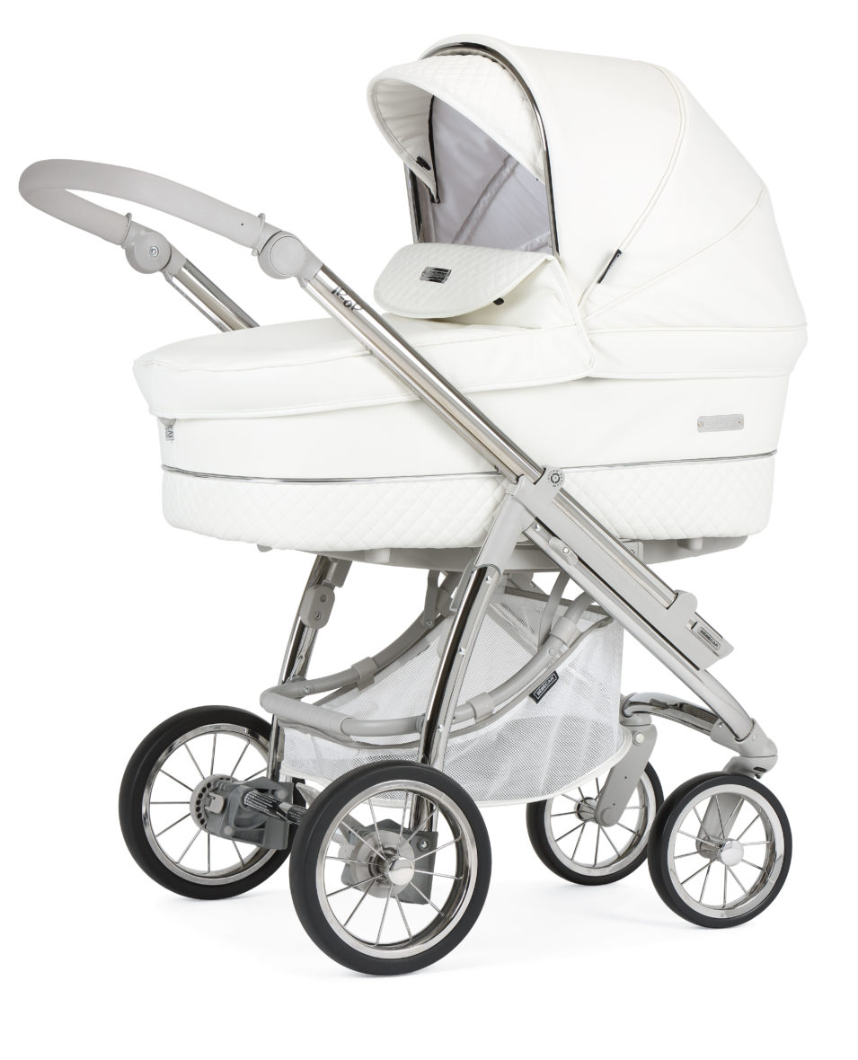 Bebecar Pack Ip Op Classic XL Pram Combination Travel System – White Delight