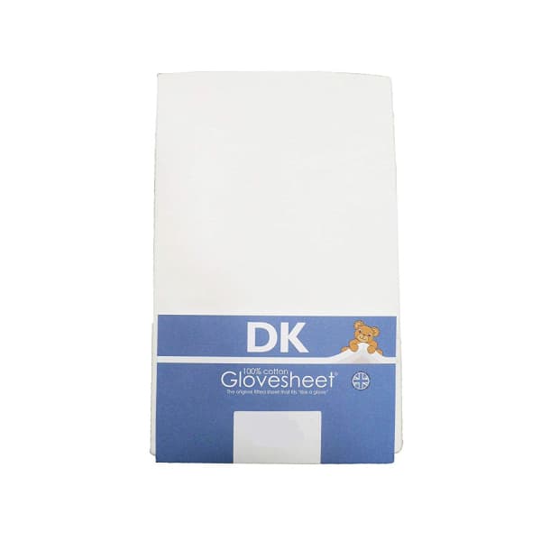 DK Fitted Sheet 100% Combed Jersey Cotton 85 x 52 cm White