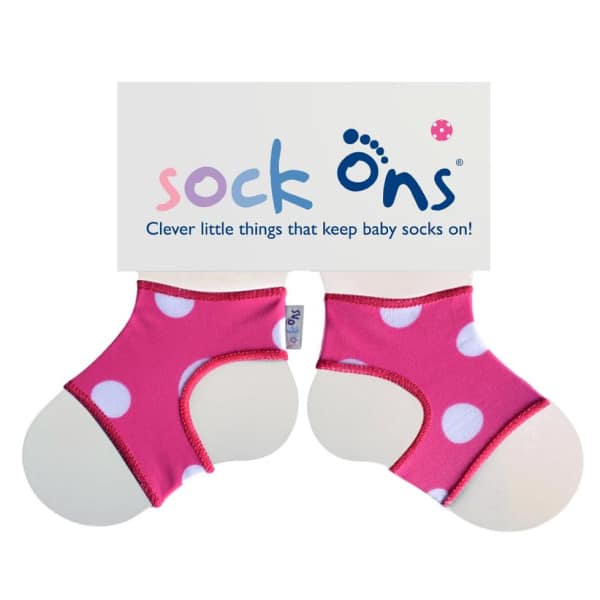 Sock Ons Pink Spot (0-6 Months)