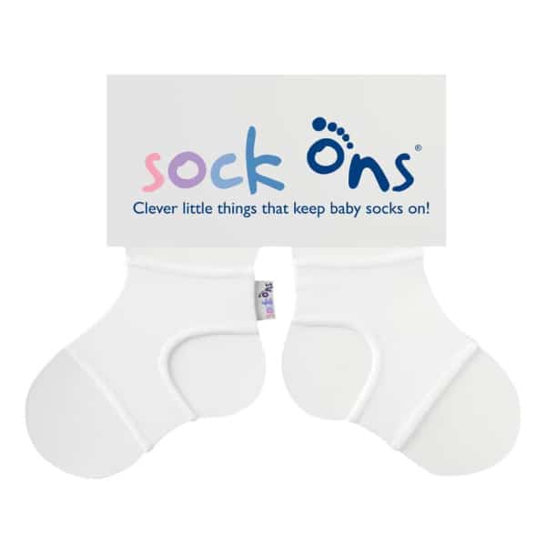 Sock Ons White (0-6 Months)