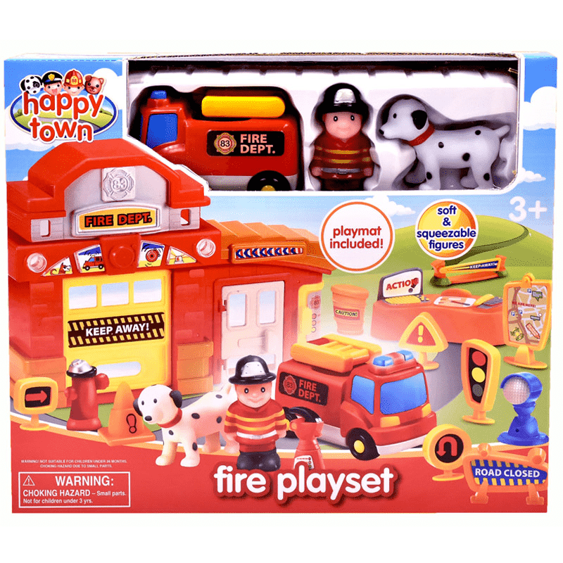 Padgett Brothers Happy Town Fire Playset