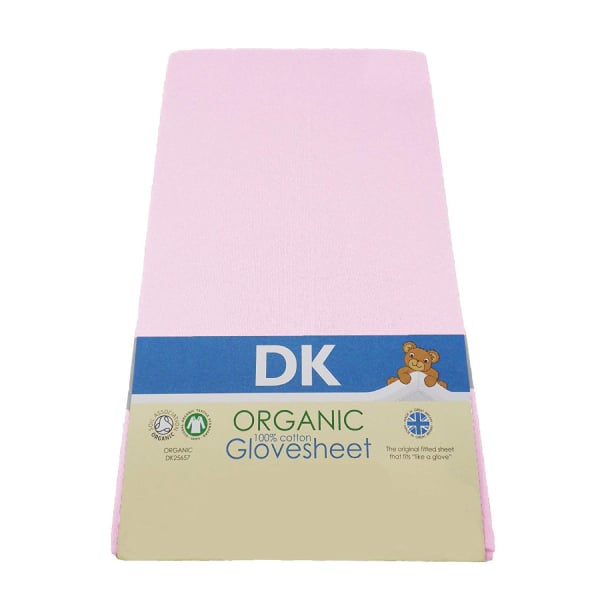 DK Fitted Sheet GOTS 100% Organic Cotton 127 x 63 cm Pink