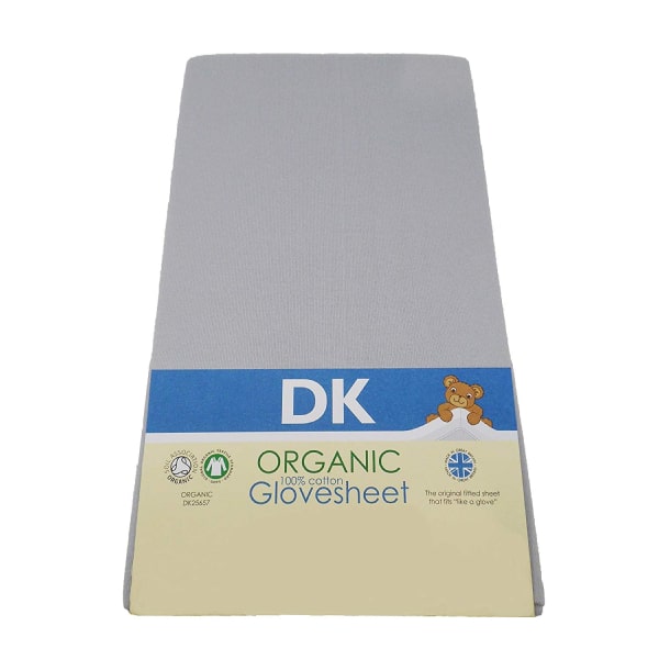 DK Fitted Sheet GOTS 100% Organic Cotton 127 x 63 cm Grey