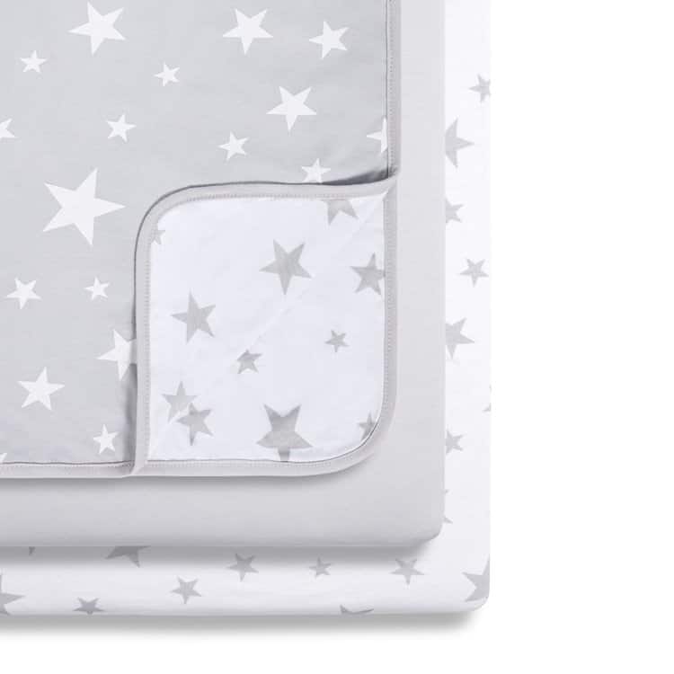 Snuz 3pc Crib Bedding Set- Grey Star