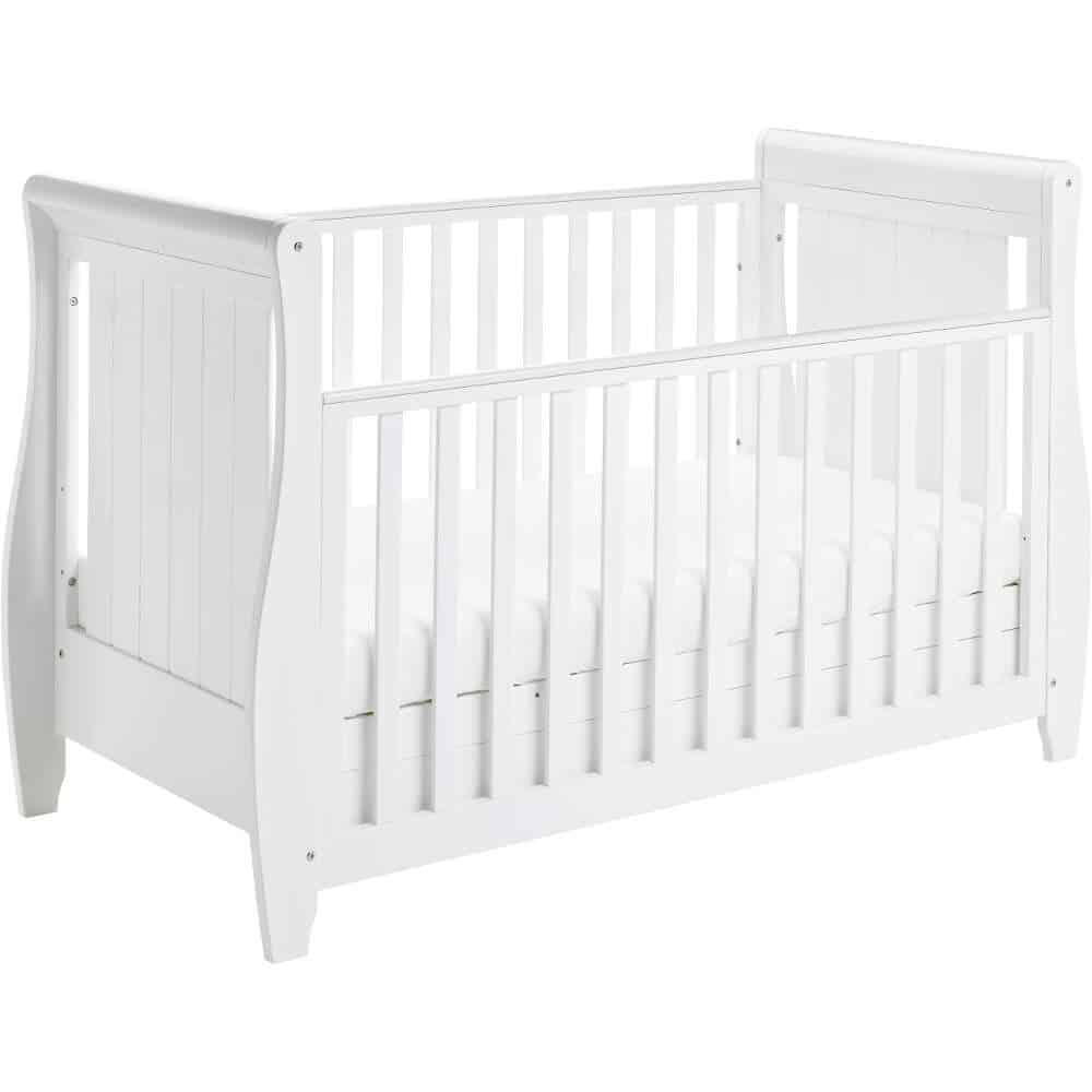 Babymore Stella Sleigh Cotbed- White