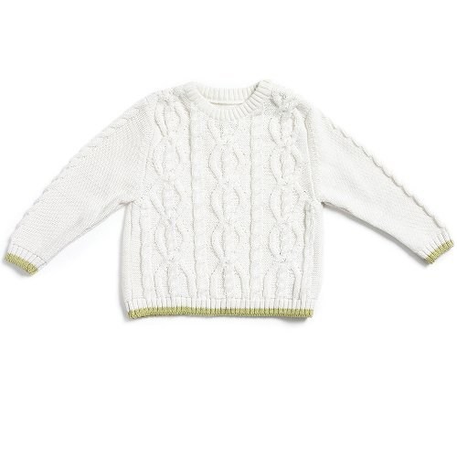 Natures Purest Cable Knit Jumper – Cream (18 Months)