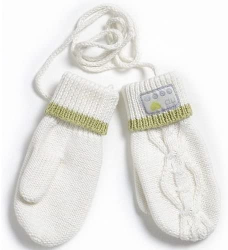 Natures Purest Organic Cotton Cable Knit Mitts -12-18 Months