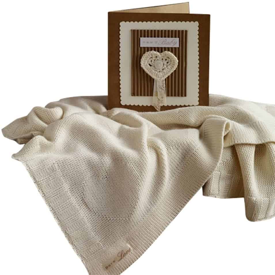 Natures Purest Pure Love Bamboo Heart Greeting Blanket
