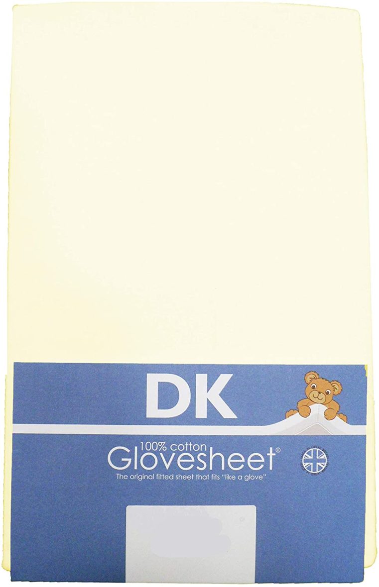 DK Fitted Sheet 100% Combed Jersey Cotton 100 x 52 cm Cream