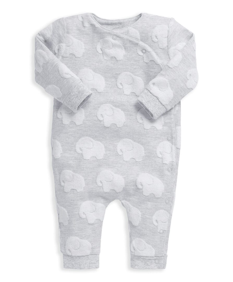 Mamas & Papas Welcome To The World Elephant Textured Romper