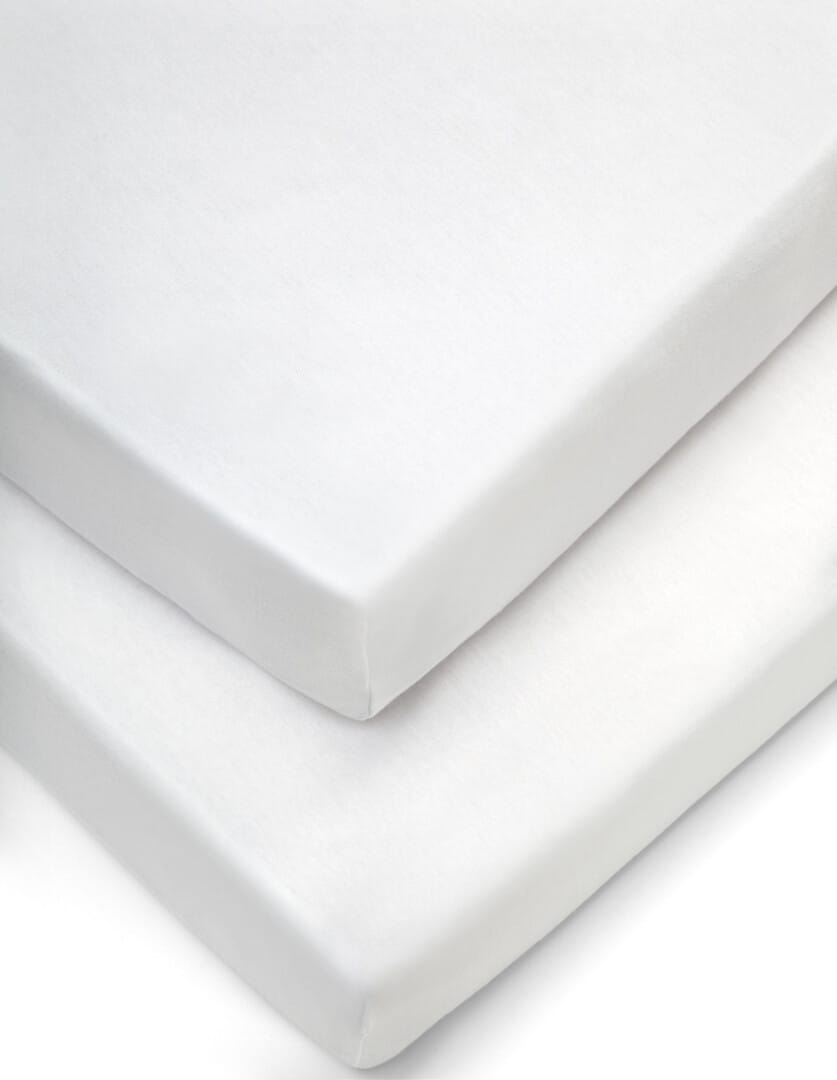 Mamas & Papas 2 Pack Cot Sheets 127 x 63cms- White