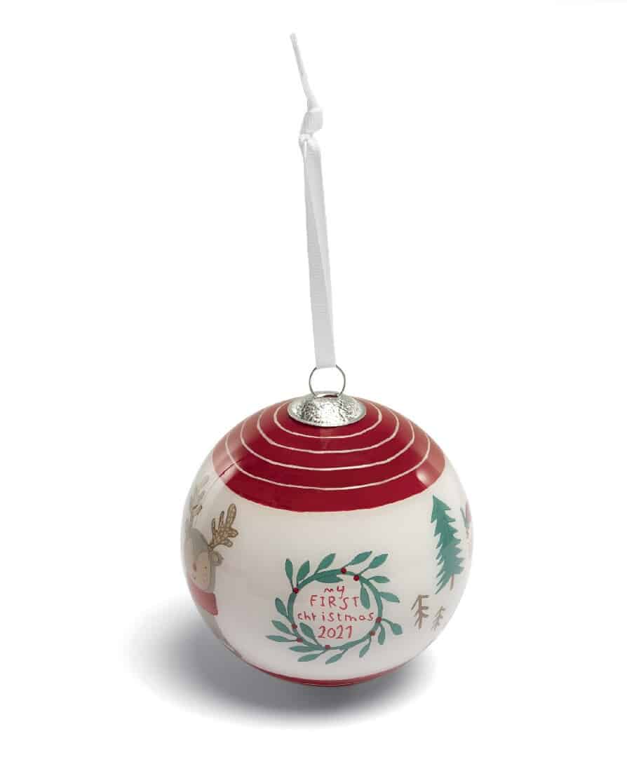 Mamas & Papas My 1st Christmas Bauble 2021- Red