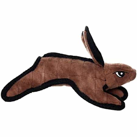 Tuffy Junior Barnyard Rabbit Dog Toy- Brown