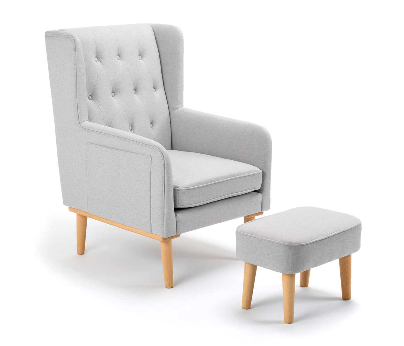 Babymore Grey Rocking Chair & Stool