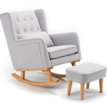 Babymore Grey Rocking Chair & Stool2