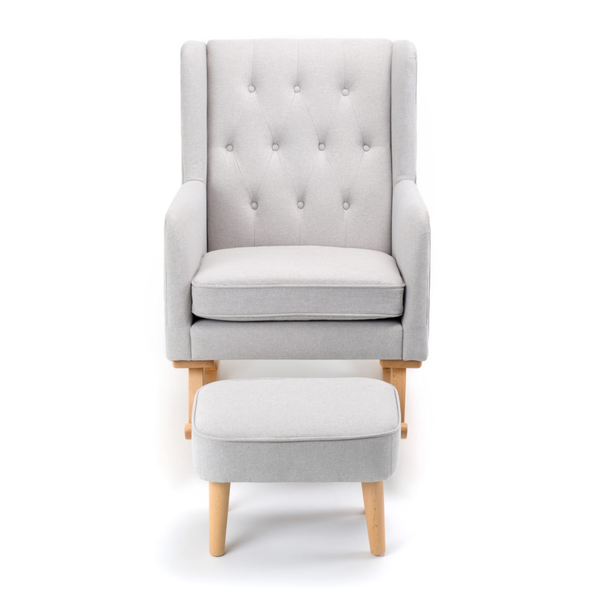 Babymore Grey Rocking Chair & Stool3