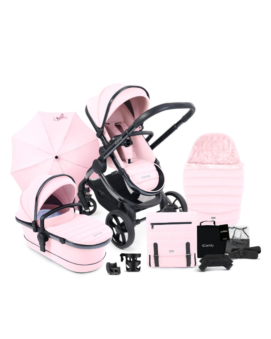 iCandy Peach 7 Pushchair & Carrycot Complete Bundle- Blush