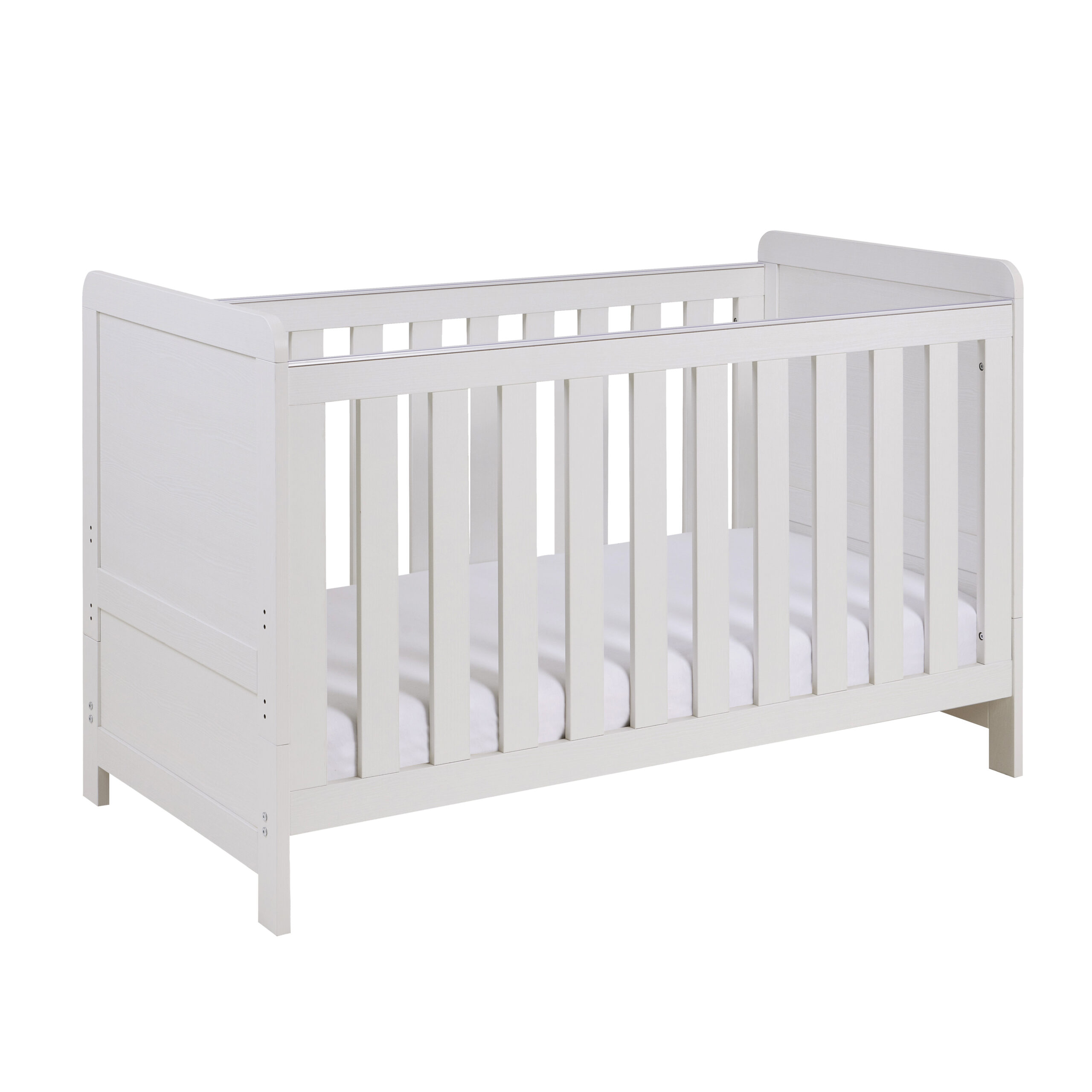 Baby cot bed, White, Wood, Cerise